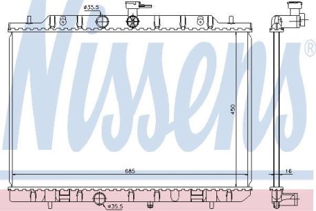 Радіатор, охолодження двигуна NISSENS 68724 (фото 1)