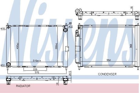 Радіатор кондиціонера NISSENS 68757