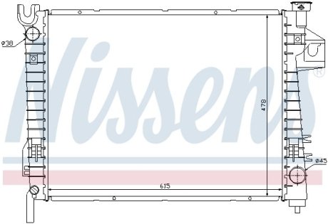 Радіатор, охолодження двигуна NISSENS 69018