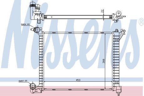 Радіатор, охолодження двигуна NISSENS 69704A