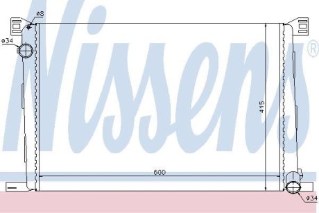 Радіатор, охолодження двигуна NISSENS 69706