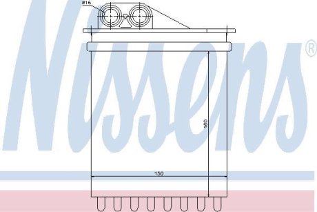 Радіатор опалювача салону NISSENS 72040