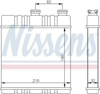 Радиатор отопителя ASTRA G/ZAFIRA +AC 98-05 NISSENS 72660