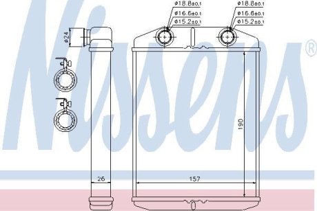 Радиатор отопителя RENAULT DOKKER, LODGY (12-) NISSENS 76514