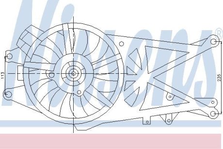 Вентилятор, конденсатор кондиционера NISSENS 85205