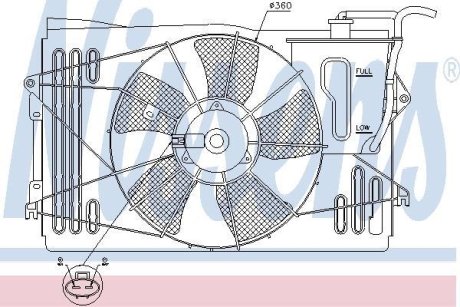 Вентилятор, охлаждение двигателя NISSENS 85232 (фото 1)