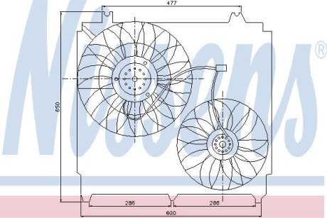 Вентилятор, охлаждение двигателя NISSENS 85271
