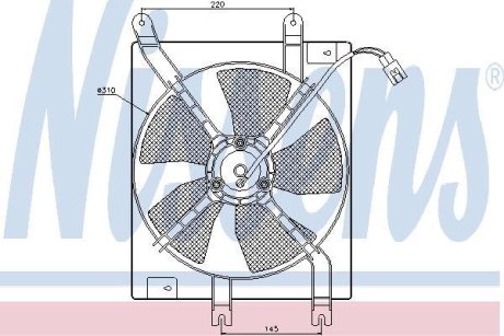 Вентилятор, конденсатор кондиционера NISSENS 85356