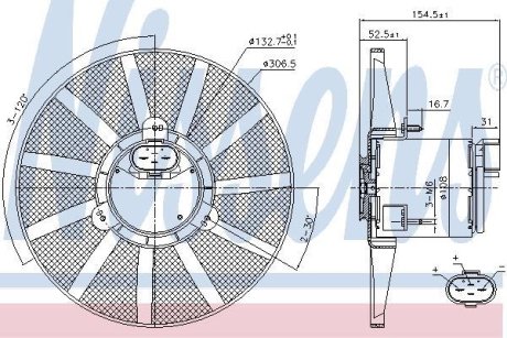 Вентилятор радіатора NISSENS 85720