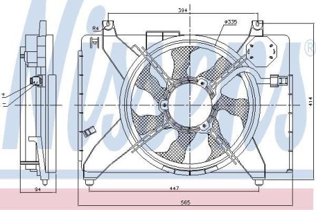 Вентилятор радіатора NISSENS 85884