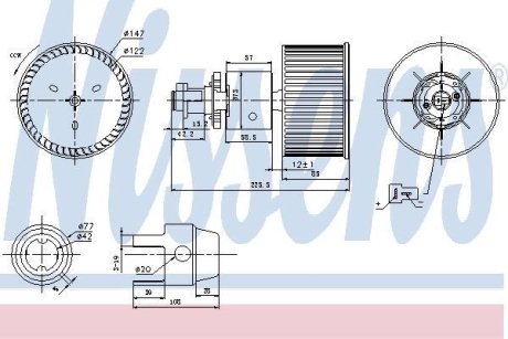 Вентилятор салону NISSENS 87149