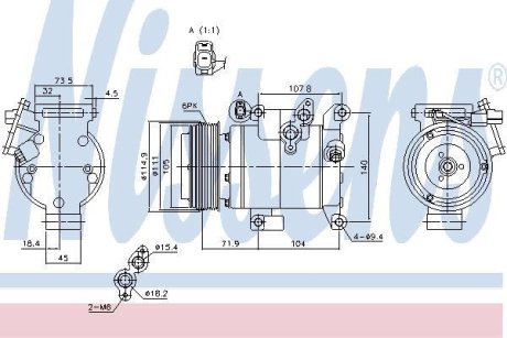 Компресор кондиціонера NISSENS 890045