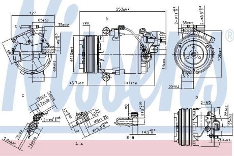 Компресор кондиціонера BMW 316-320 E9.. NISSENS 890071