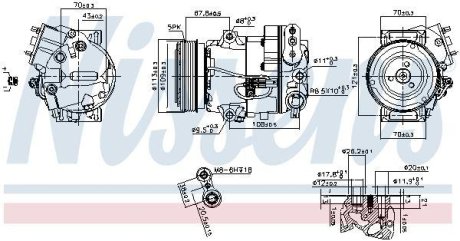 Компресор кондицiонера NISSENS 890266