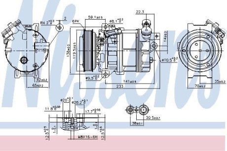 Компресор кондицiонера NISSENS 890354