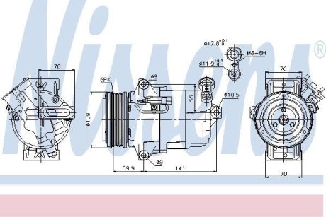 Компресор кондиціонера NISSENS 89041