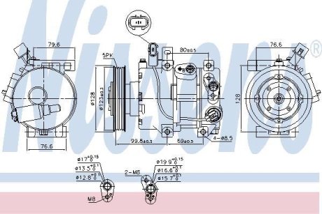 Компресор кондицiонера NISSENS 890562