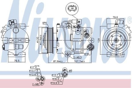 Компресор кондицiонера NISSENS 890563