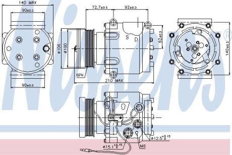 Компресор кондиціонера NISSENS 89066