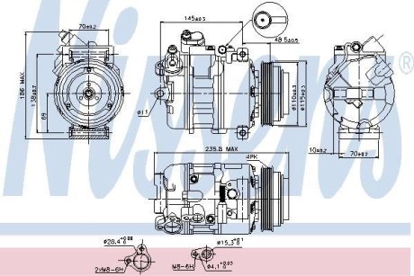 Компресор кондиціонера NISSENS 89080