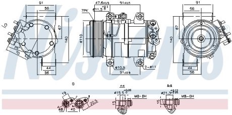 Компресор кондиціонера NISSENS 890874