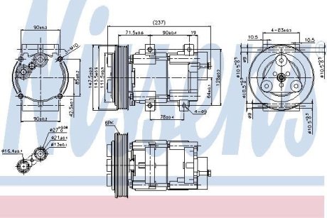 Компресор кондиціонера NISSENS 89251