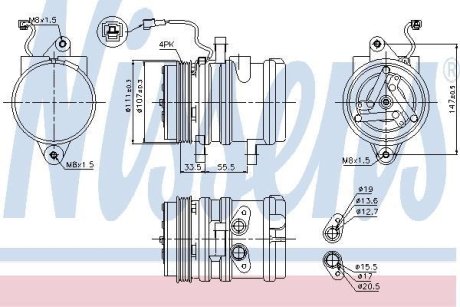 Компресор кондиціонера NISSENS 89261