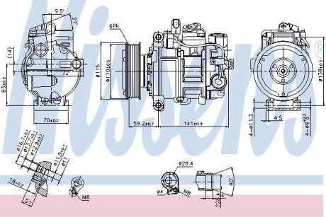 Компресор кондиціонера First Fit NISSENS 89384