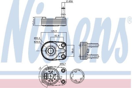 Радіатор масляний NISSENS 90795