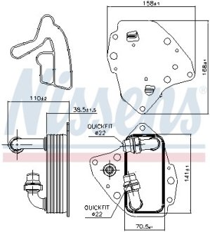 Радіатор оливний First Fit NISSENS 90996