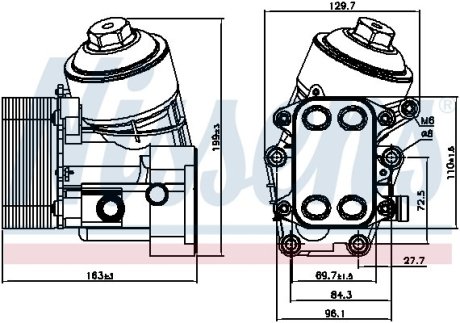 Радіатор масляний з корпусом VAG NISSENS 91154