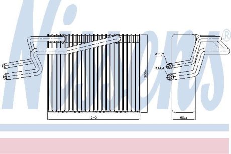 Випаровувач, кондиціонер NISSENS 92215