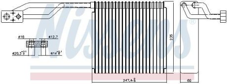 Випарник кондицiонера NISSENS 92326