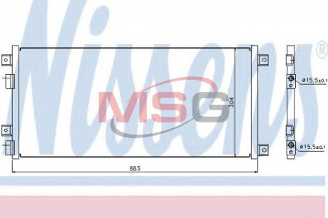 Радіатор кондиціонера NISSENS 940004