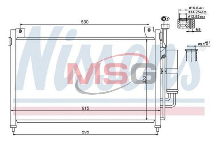 Радіатор кондиціонера NISSENS 940033