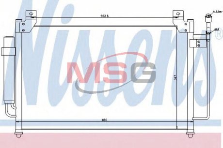 Конденсатор кондиціонера MAZDA CX-7 (ER) (07-) NISSENS 940049