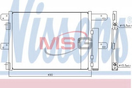 Радіатор кондиціонера NISSENS 940096