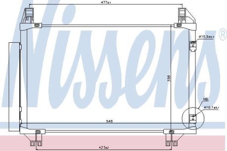 Радіатор кондиціонера NISSENS 940130