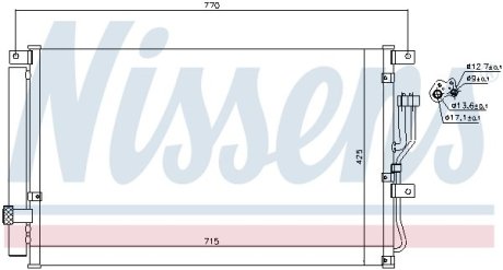 Радiатор кондицiонера NISSENS 940211