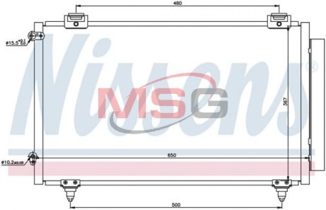 Радiатор кондицiонера NISSENS 940299