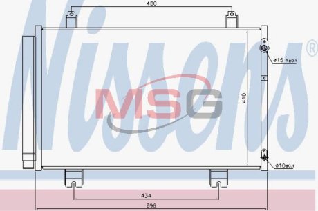 Радіатор кондиціонера NISSENS 940434