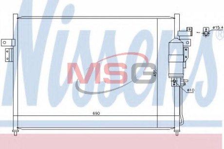 Радiатор кондицiонера NISSENS 940445