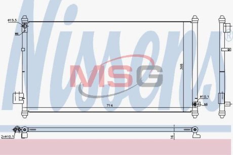 Радіатор кондиціонера NISSENS 940502