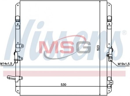 Радіатор кондиціонераTOYOTA LAND CRUISER (J100) 98-07,Land Cruiser 100 98-07 NISSENS 94053