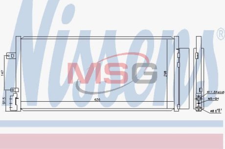 Радіатор кондиціонера NISSENS 940581