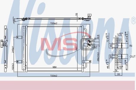 Радіатор кондиціонера NISSENS 940584