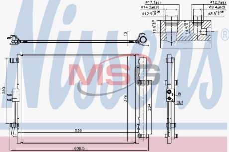 Радіатор кондиціонера (з осушувачем) NISSENS 940598