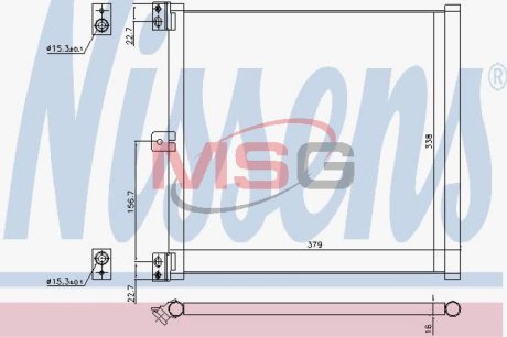 Радiатор кондицiонера NISSENS 940703