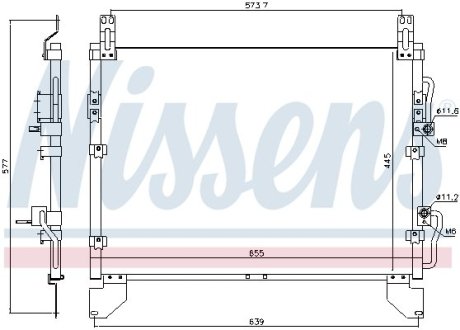 Радиатор кондиционера SSang Yong Rexton 03- NISSENS 940805