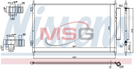 Радіатор кондиціонера NISSENS 940811